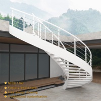 Escalier incurvé sur mesure, escalier extérieur moderne, escalier de maison, construction d'escaliers de sous-sol, escalier droit en fer, design d'escalier moderne