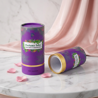 Emballage personnalisé en tube de papier biodégradable, boîte en kraft de luxe pour parfum, cosmétique, lotion, OEM, toutes tailles
