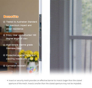 <span class=keywords><strong>Maille</strong></span> de fenêtre en acier inoxydable tissée à armure simple certifiée anti-pollen, écran bloquant 99 % des allergènes - Product Image 4