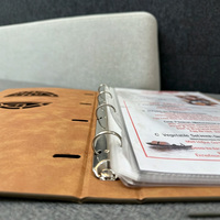 Buku Menu Restoran dengan Sampul Kertas Berlapis Khusus, Ring Binder, dan Lapisan PVC Transparan, Dilaminasi Film, Cetak Offset untuk Pelanggan