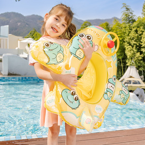 Flotador Inflable de Avión KELUKEYA para Niños con Volante y Diseño de Rana, para Piscina, de 1 a 5 Años - Product Image 2