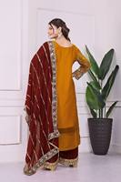 Salwar Moderno de Estilo Cultural Punjabi para Fiestas, en Georgette de Seda con Bordado Intenso y Cuentas, Diseño Elegante, de Alta Calidad y Secado Rápido