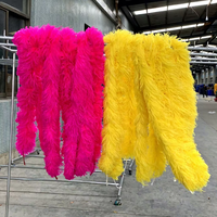 Écharpe en plumes d'autruche colorées 1 plis pour décoration de fête à domicile, carnaval, Noël, accessoire de costume, robe de danse, DIY