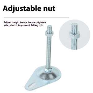 Trọng lượng nhẹ san lấp mặt bằng chân với tai, thép carbon điều chỉnh vít máy san lấp mặt bằng gắn kết, miếng đệm chống rung - Product Image 3