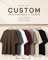 T-shirt Homme Personnalisé en Coton Lourd Premium 100% avec Logo – Vêtement Urbain Coupe Épaules Tombantes et Coupe Boxy – Vente en Gros