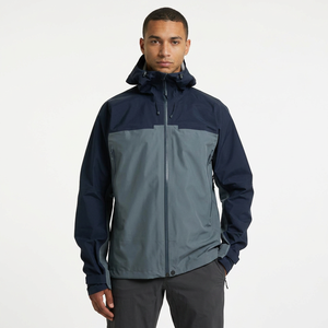 Men's Hooded Color Blocking Windbreaker Jacket Waterproof Polyester/Nylon Autumn Outdoor Wear Zipper Closure Sporty Regular Fit - Product Image 1