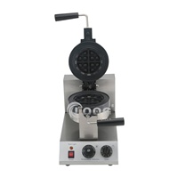 Nouvelle machine à gaufres belges rotative électrique professionnelle pour snack-bars, petite machine à gaufres rondes fourrées - Prix