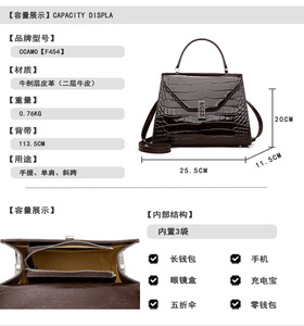 Nuevas Bolsas de Mensajero de Alta Calidad para Mujer, Bolsos de Mano de Cuero Genuino, Bolsos Cruzados, Bolsos de Hombro para Mujer, Bolsos Tote con Asa Superior - Product Image 2