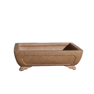 Pot à Bonsaï Rectangulaire en Argile Violette Cuite au Bois, Style Classique Jiangpo, Surface à Fenêtre Ouverte - Product Image 5
