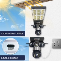 Lampadaire Solaire 2-en-1 en Gros avec Caméra de Sécurité IA 4G, Étanchéité IP66, en ABS, pour Projets