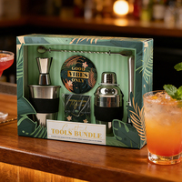 Kit de Barman Classique BespritGift pour la Préparation de Cocktails, Ensemble de Shakers en Acier Inoxydable 6 Pièces, Idéal pour Offrir aux Amateurs de Cocktails