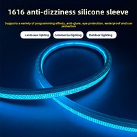 Tira de Luz LED RGB Programable, Luz de Neón de Silicona Antideslumbrante, Resistente al Agua IP67, para Iluminación Comercial y de Eventos