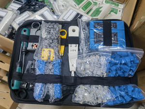 RJ45 Crimping <span class=keywords><strong>Tool</strong></span> Set Rede Repair <span class=keywords><strong>Kit</strong></span> para RJ11/RJ12/CAT5/CAT6/Cat5e Computador Maintenacnce Rede Cabo LAN Repair Set - Product Image 6