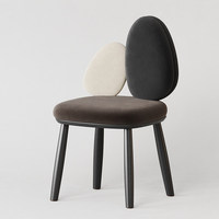 Chaise de salle à manger en bois et tissu au design moderne et créatif pour restaurant, hôtel, maison, villa