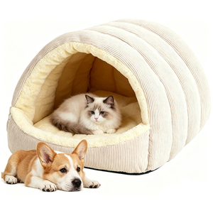 Pet Enclosed <b>Cat</b> Nest Sleeping Bag for Indoor Small Large <b>Cats</b> Dogs Snooze Sleeping Cave Removable Washable Pet Fluffy Nest Bed - Product Image 1