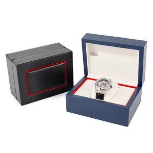 工厂定制皮革石英表包装盒豪华复古手表盒和防水旅行手表盒