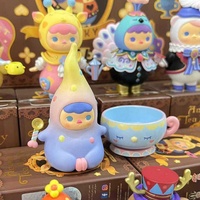 Koleksi mainan anak-anak figur Anime kotak buta seri pesta teh hewan Pucky Elf asli