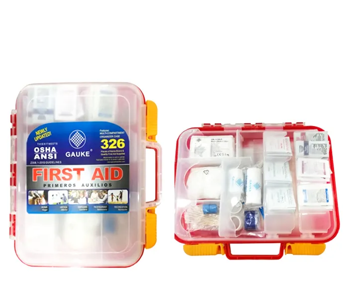 Kit de primeiros socorros ansi medic, suprimentos médicos móveis de parede com camada dupla para carro ou casa, negócios