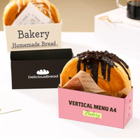 Emballage personnalisé en papier pour croissants, laminé mat haut de gamme, imperméable, pour pâtisserie, gâteaux, crêpes, macarons, pain