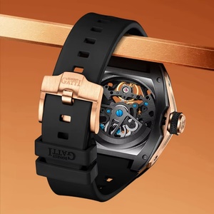 BG5501 Automatic <b>Watch</b> Luminous Pointer Stainless Steel Case Mechanical Movement Rubber Strap <b>Watches</b> for Men - Product Image 3