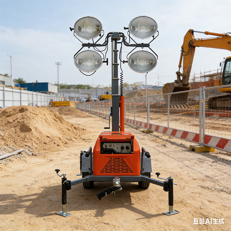 Flexible Operation Rotating Search Construction Working Light Led Light Tower 9m High Mast Lighting Tower IP67 Rated
