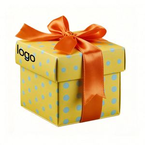 Factory Direct Customizable Free Design Polka Dot Paper <b>Gift</b> <b>Box</b> With Ribbon Bow Ideal for Jewelry & <b>Small</b> <b>Gift</b> Packaging - Product Image 1