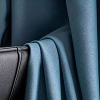 Rideaux plissés occultants Taikoo Li, bleu acier, jacquard gaufré, pour salon, style minimaliste, vente en gros au mètre