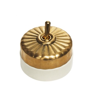 110V 220V Antique Ceramic Toggle <strong>Light</strong> Black White <strong>Vintage</strong> Porcelain Decorative Round Toggle <strong>Light</strong> Wall <strong>Switch</strong> - Product Image 4