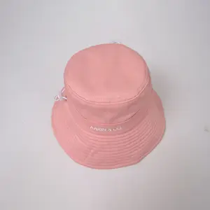Kustom topi ember katun Chapeau Seau desain Anda sendiri topi ember dengan Logo kustom bordir Sombrero De Cubo