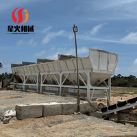 Centrale à béton fixe HZS90 de 90 m3/h avec convoyeur à bande et silo à ciment certifiée CE pour la construction