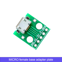 Micro Mini USB 2,0 3,0 hembra a macho USB B conector interfaz 2,54mm DIP PCB convertidor adaptador Breakout Board