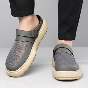 Mules para Hombre, Verano, Malla Transpirable, Estilo Casual, Color Marrón, Suela Suave, Estilo Deportivo para Exteriores - Product Image 2