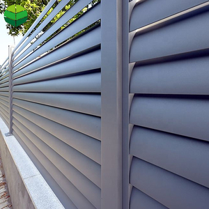 Fengxin alluminio metallo t post wpc pannello di recinzione composito intaglio giardino esterno privacy 6x6 6x8 cap balcone fabbricazione - Product Image 1