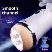 Großhandel Tragbarer Freihändiger Männlicher Masturbator OEM Vibrierende Taschenmuschi mit Dildo-Cup Erotikspielzeug für Männer mit Eigenem Logo