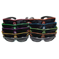 Lunettes LED pour bar, fête, fil lumineux EL, lunettes néon, lunettes clignotantes, lunettes de rave, accessoires DJ, lunettes de soleil clignotantes