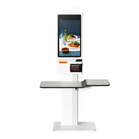 Kiosque de commande en libre-service Sunmi K2 24 pouces sur pied, écran tactile Android 13, terminal de point de vente avec imprimante de reçus 80 mm