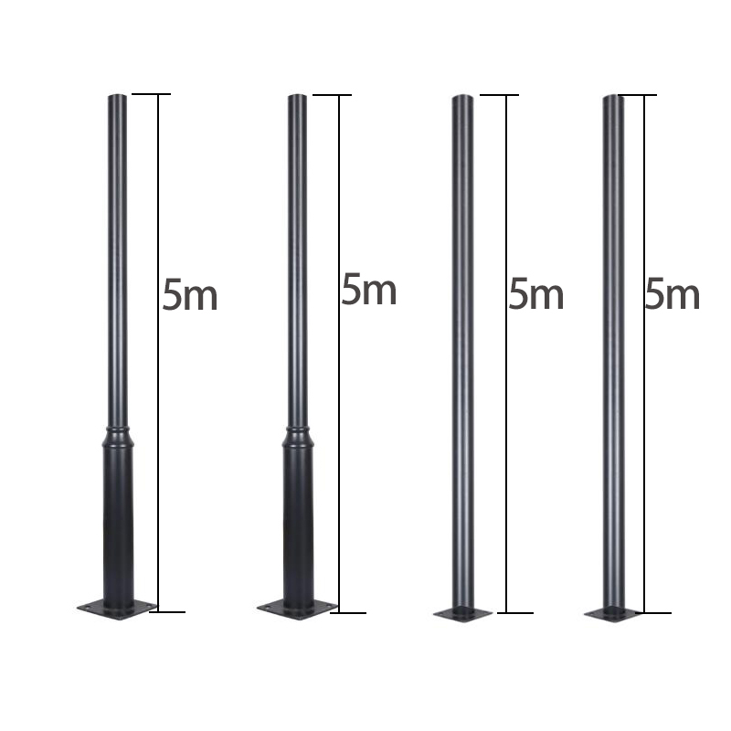 3m 4m 5m 6m スチール製ガーデン用照明ポール - 2年保証のモダンデザイン