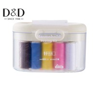 Boîte de rangement portable pour fil à coudre double couche, kit de couture manuel domestique pour la réparation de vêtements DIY
