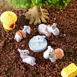 Nouveaux modèles résine jardin personnalisé réaliste tirer <span class=keywords><strong>moulin</strong></span> âne Figurine jouet ferme Animal Miniature bricolage paysage décoration - Product Image 3