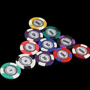 Entertainment Clay Custom 14g Ceramic Poker Chips Customized Design