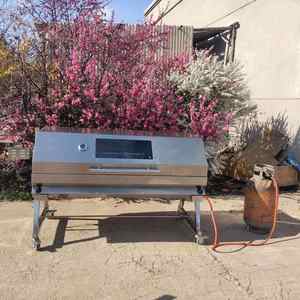 Factory Flame <strong>Coal</strong> BBQ Grill Master <strong>Gas</strong>/Charcoal Burner Roaster with Lid - Product Image 2