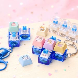 Clé USB Fidget ASMR avec son de clic mécanique, capuchon de touche lumineux interactif, porte-clés en plastique, porte-clés Fidget - Product Image 2