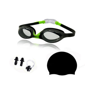 قبعة سباحة سيليكون متينة للأطفال مضادة للماء للشعر القصير مع نظارات سباحة سدادة للأذن ومشبك للأنف - Product Image 2