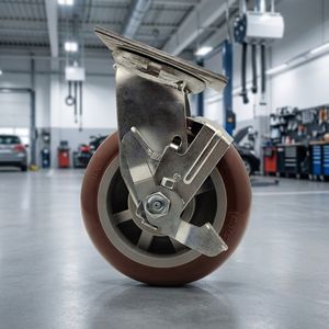 Roulettes en acier Carsun personnalisables de 6 pouces, roues pivotantes en polyuréthane de 150 mm, frein latéral en métal, roulettes robustes, OEM - Product Image 3