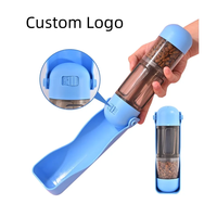 Bouteille d'eau portable pliable en plastique pour chiens 4 en 1 bouteille d'eau pour animaux de compagnie de voyage en plein air pour animaux de compagnie