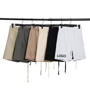 Fashion Design Custom Logo Men's Shorts Pants Summer Elastic Waist Comfortable Drawstrings Cotton Sweat Shorts For Men