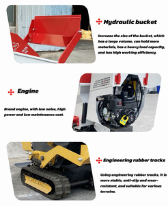 Mini Dumper Cingolato in Gomma per Ogni Terreno, per Trasporto Sabbia e Ghiaia in Colline e Frutteti, con Perfette Capacità Operative - Product Image 5