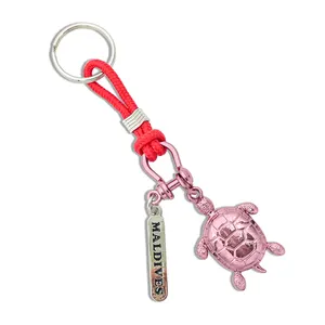 Travelpro Customized Animal Metal Souvenir Key Chain 3D Turtle Styling Design Keychain Customize For Tourist Keyring Accessories