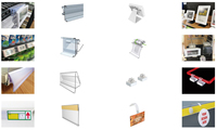 Support de Présentation Yobest en PVC Transparent Durable pour Étiquettes de Prix et Panneaux de Présentation en Magasin