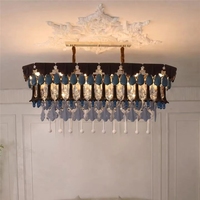 Lustres de salle à manger de luxe, style farmhouse, en céramique, macaron, lustre moderne pour plafonds hauts